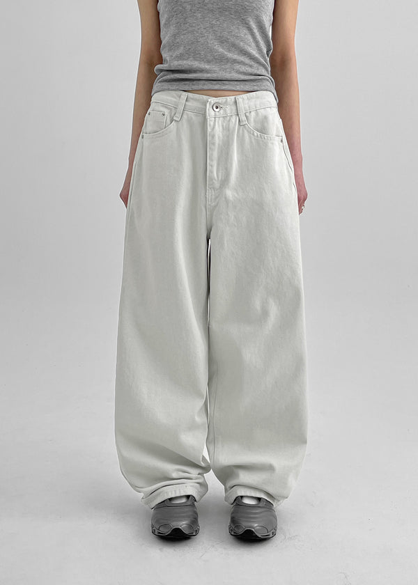 Longnut Semi Balloon Wide Cotton Pants