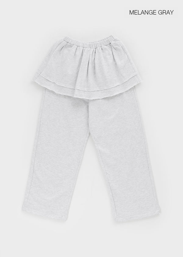 Nanaring Banding Layered Skirt Pants