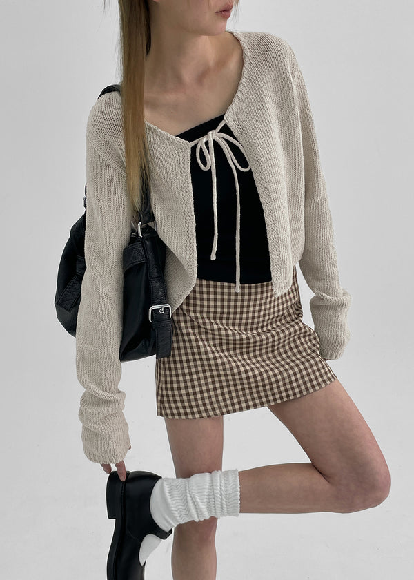 Sseulita Check Mini Skirt