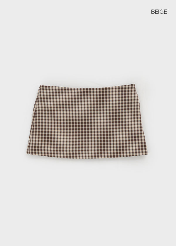 Sseulita Check Mini Skirt