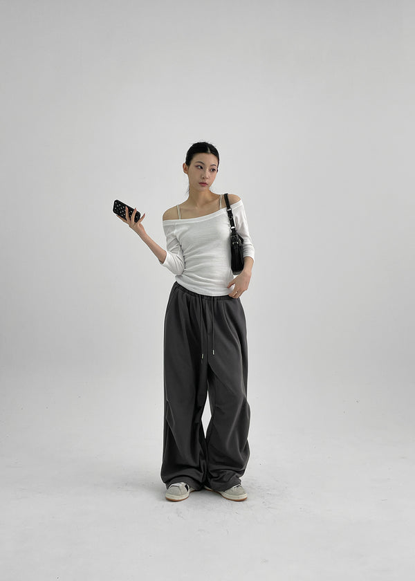 (UNISEX) Watkin Pintuck String Pants S/S ver.