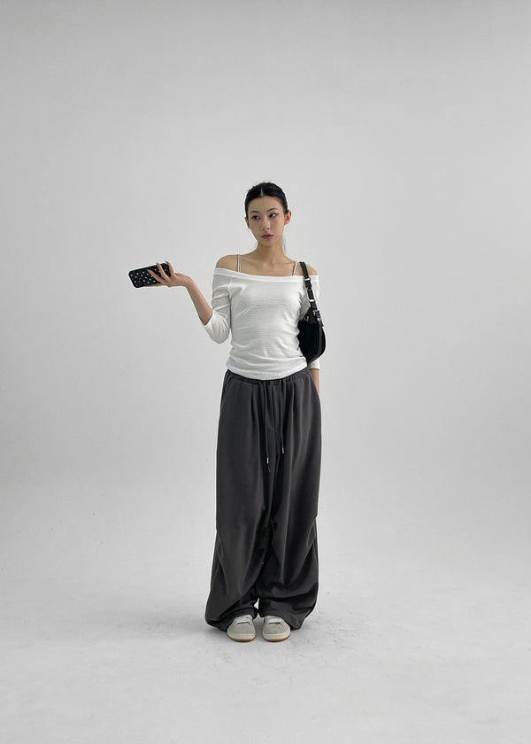 (UNISEX) Watkin Pintuck String Pants S/S ver.