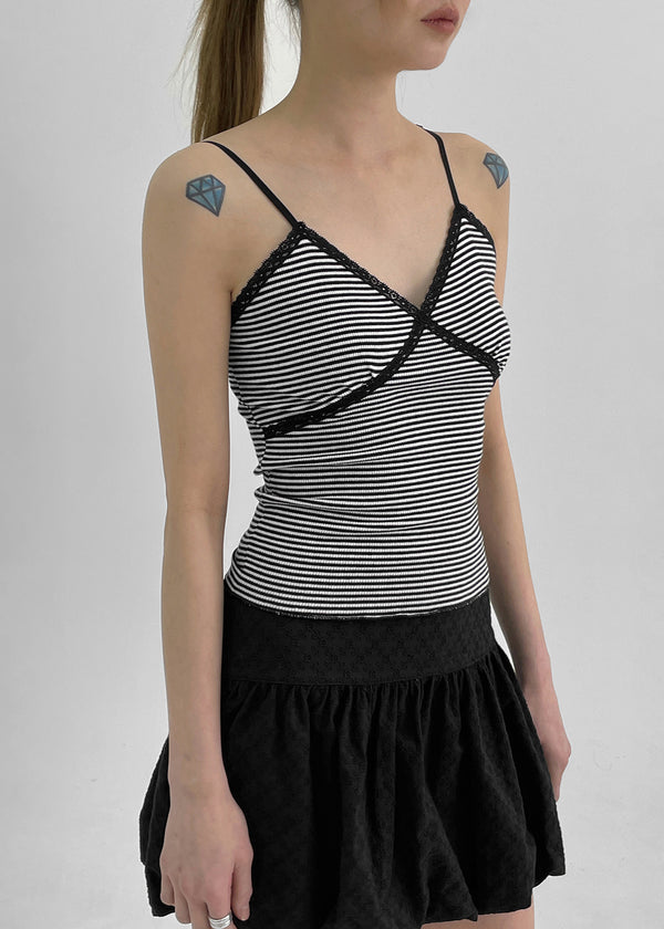 Verner Stripe Lace Strap Sleeveless