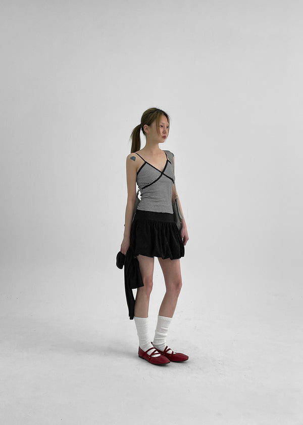 Verner Stripe Lace Strap Sleeveless