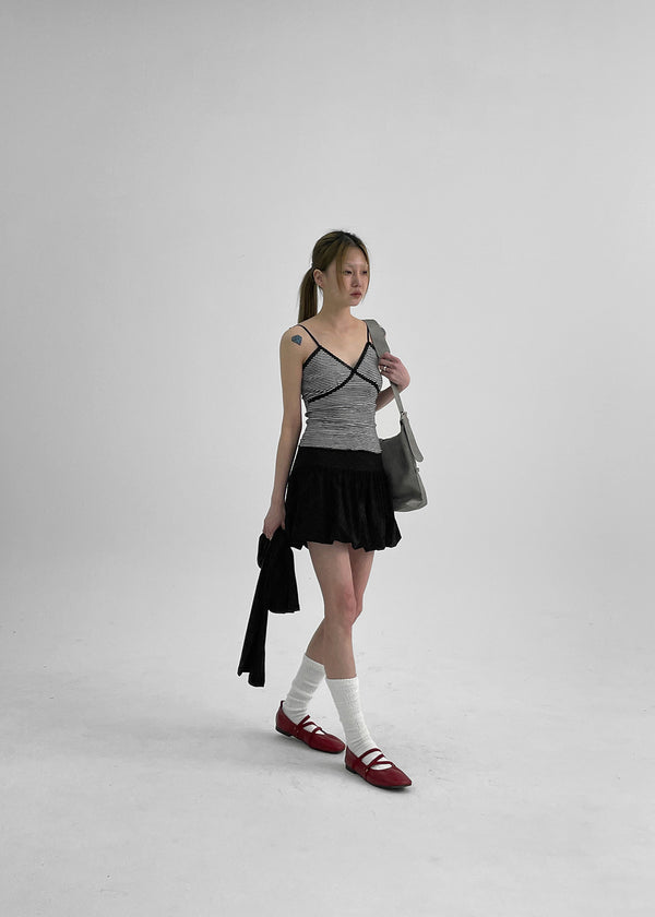 Verner Stripe Lace Strap Sleeveless