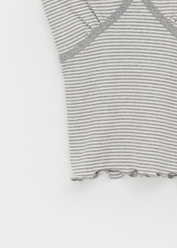 Verner Stripe Lace Strap Sleeveless