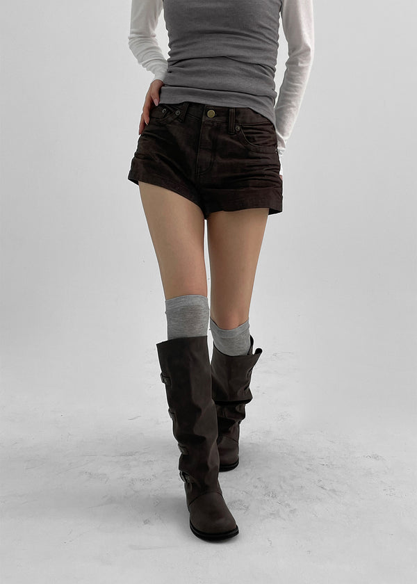 Hotk 不褪色短牛仔褲