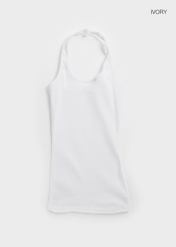 Romit Stripe Holter-Neck Sleeveless