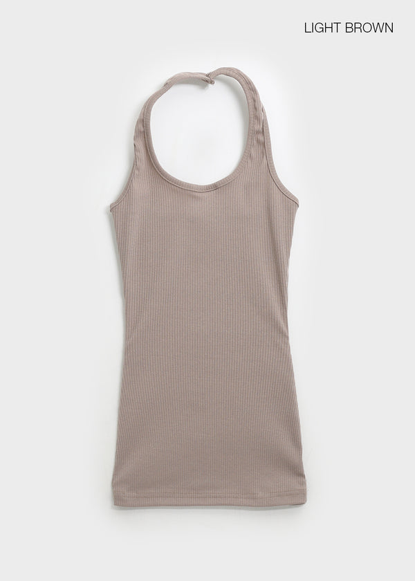 Romit Stripe Holter-Neck Sleeveless