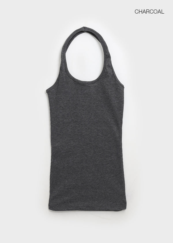 Romit Stripe Holter-Neck Sleeveless