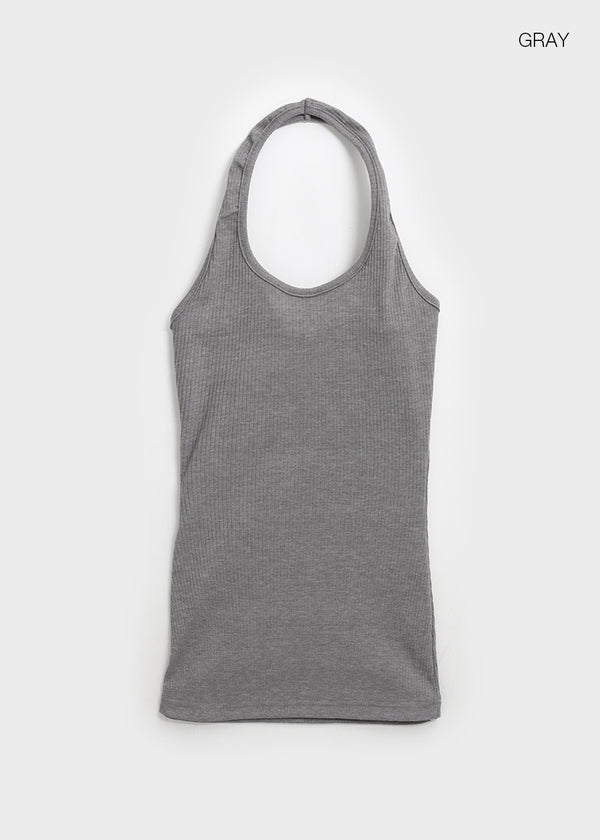 Romit Stripe Holter-Neck Sleeveless