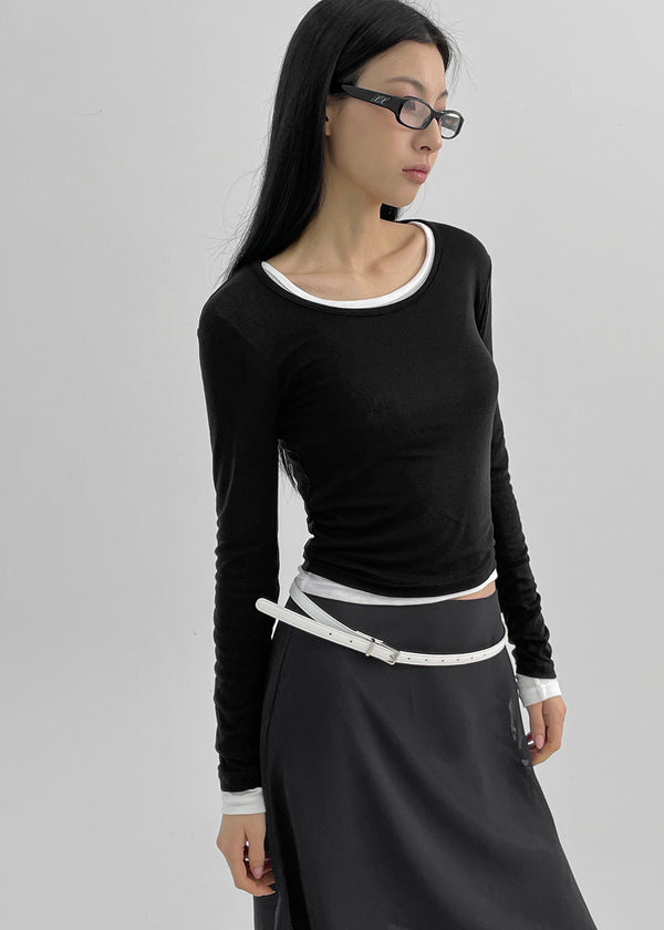 Tutil Square Slim Leather Belt