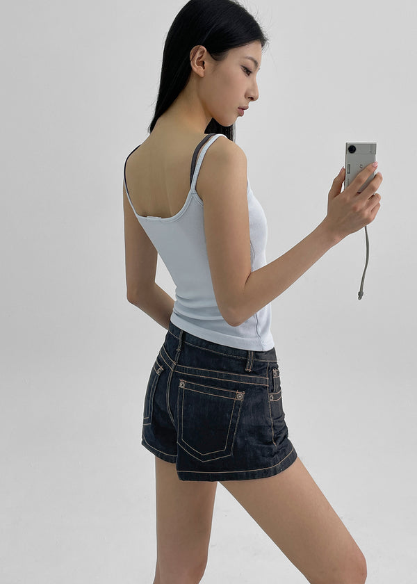 Hotk 不褪色短牛仔褲