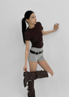 Chenster Square Wide Leather Belt