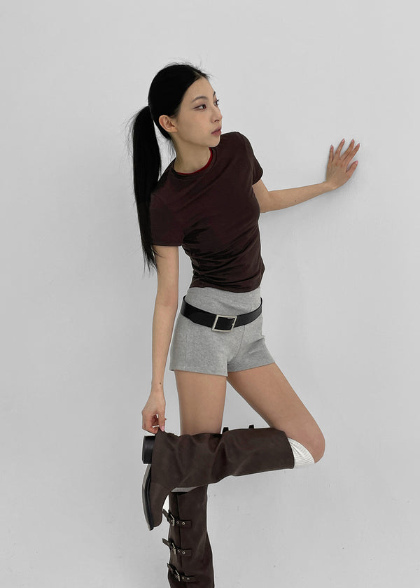 Chenster Square Wide Leather Belt