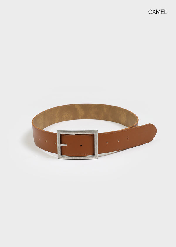Chenster Square Wide Leather Belt