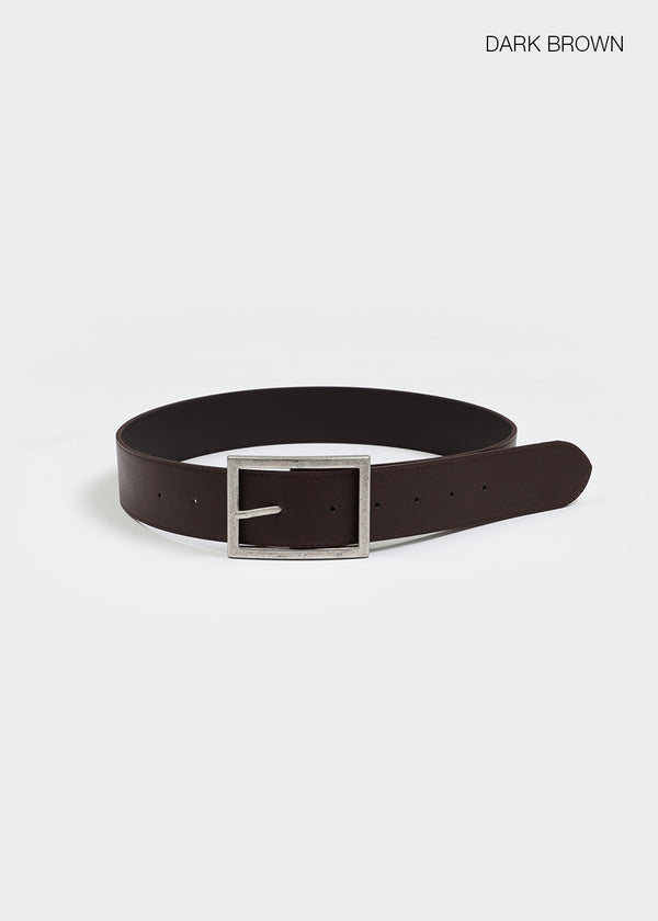 Chenster Square Wide Leather Belt