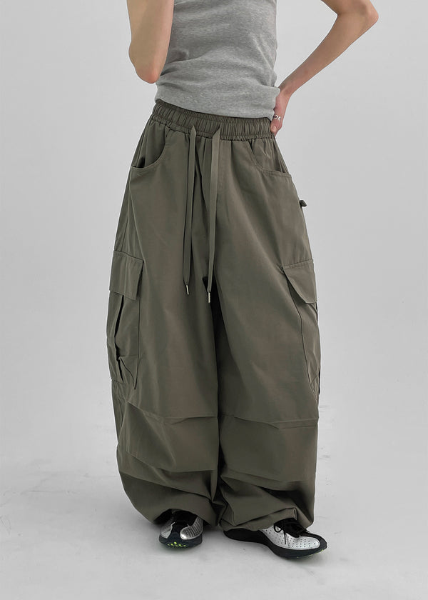 (UNISEX) Banten Banding Wide Balloon Cargo Pants