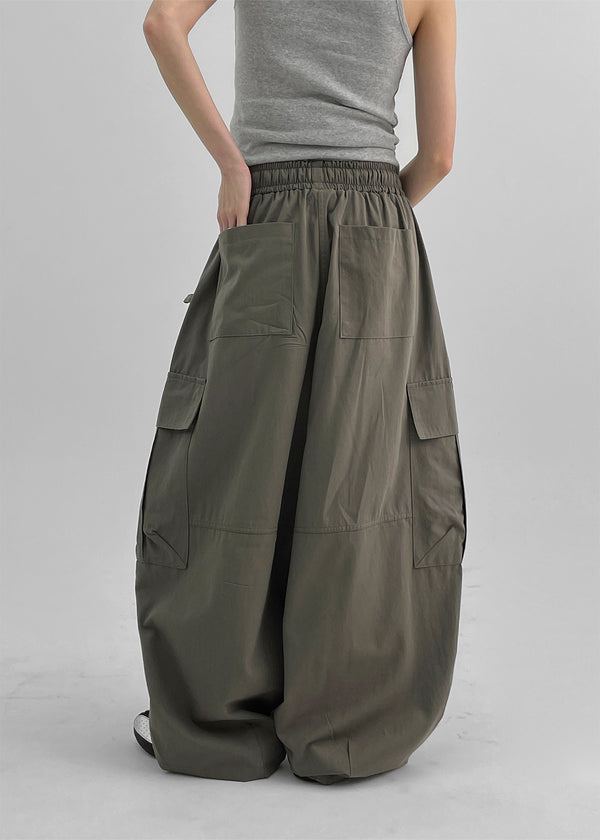 (UNISEX) Banten Banding Wide Balloon Cargo Pants