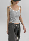 Flavor Lace Button Sleeveless (Built-in Cap)