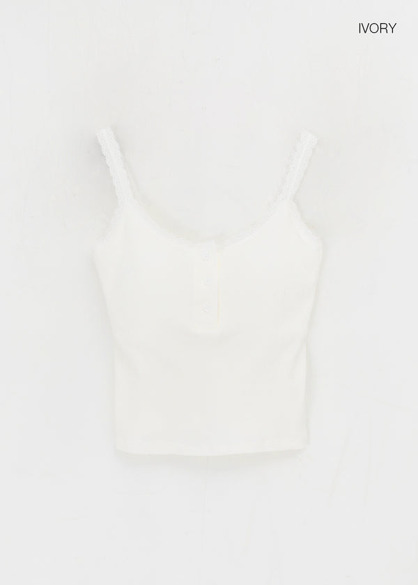 Flavor Lace Button Sleeveless (Built-in Cap)