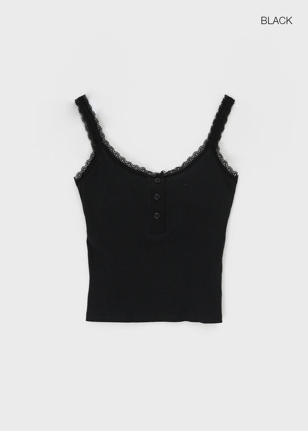 Flavor Lace Button Sleeveless (Built-in Cap)