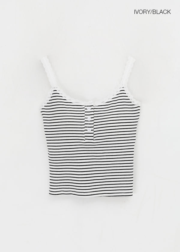 Flavor Lace Button Sleeveless (Built-in Cap)