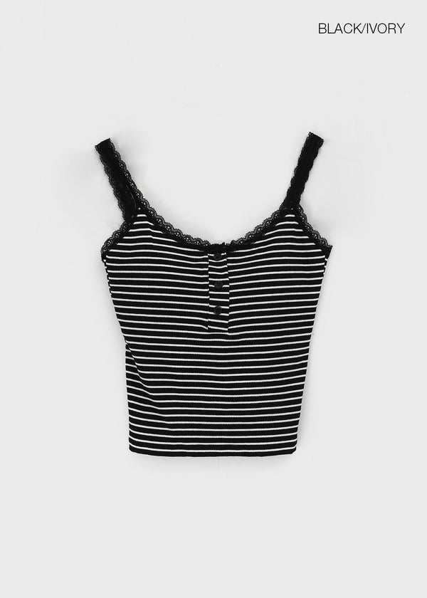 Flavor Lace Button Sleeveless (Built-in Cap)
