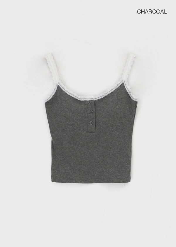 Flavor Lace Button Sleeveless (Built-in Cap)