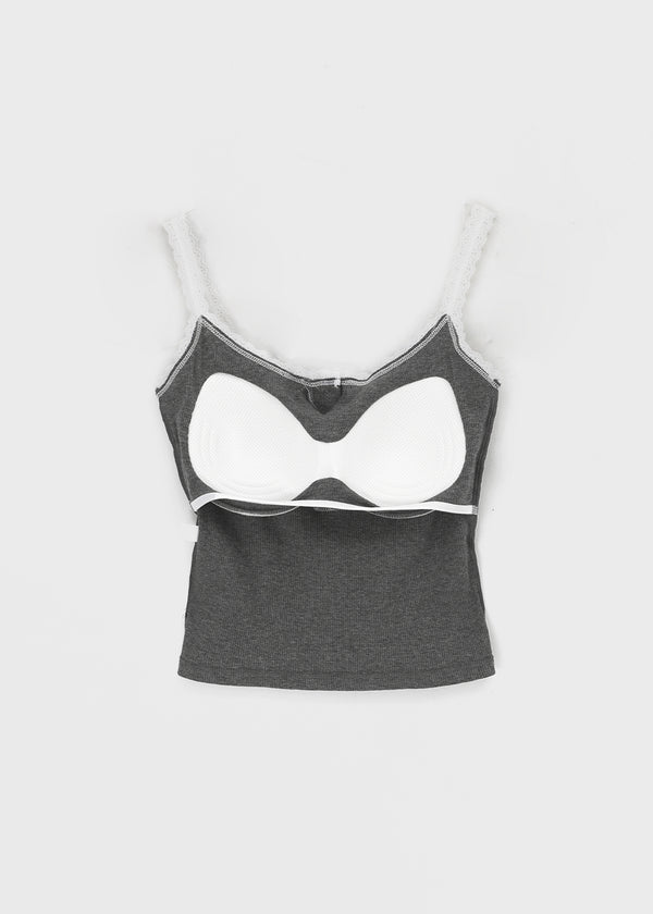 Flavor Lace Button Sleeveless (Built-in Cap)