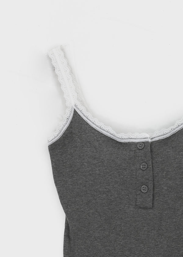 Flavor Lace Button Sleeveless (Built-in Cap)