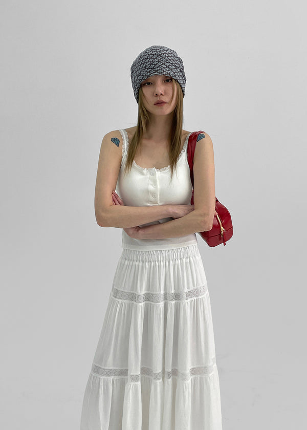 Flavor Lace Button Sleeveless (Built-in Cap)