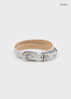 Kowang Silver Tip Leather Belt