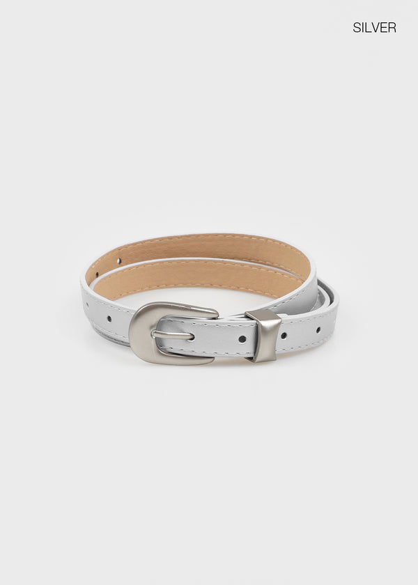 Kowang Silver Tip Leather Belt