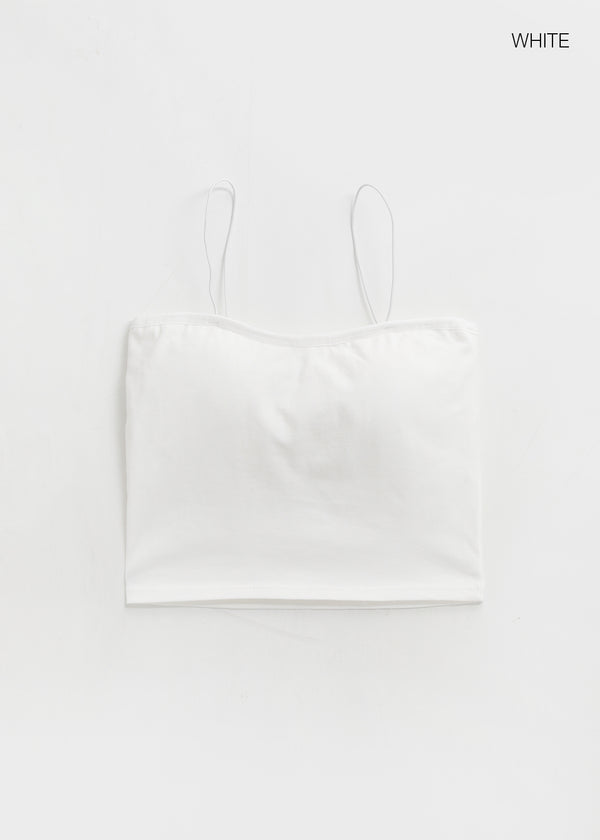 Judeal Crop Strap Sleeveless (Built-in Cap)