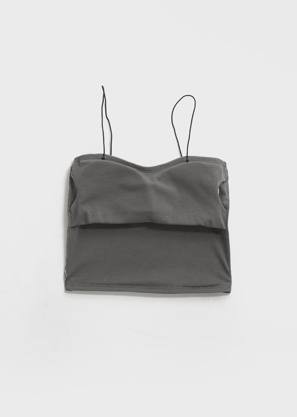 Judeal Crop Strap Sleeveless (Built-in Cap)