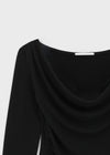 Kamkam Drape Off-Shoulder Long Sleeve T-shirt