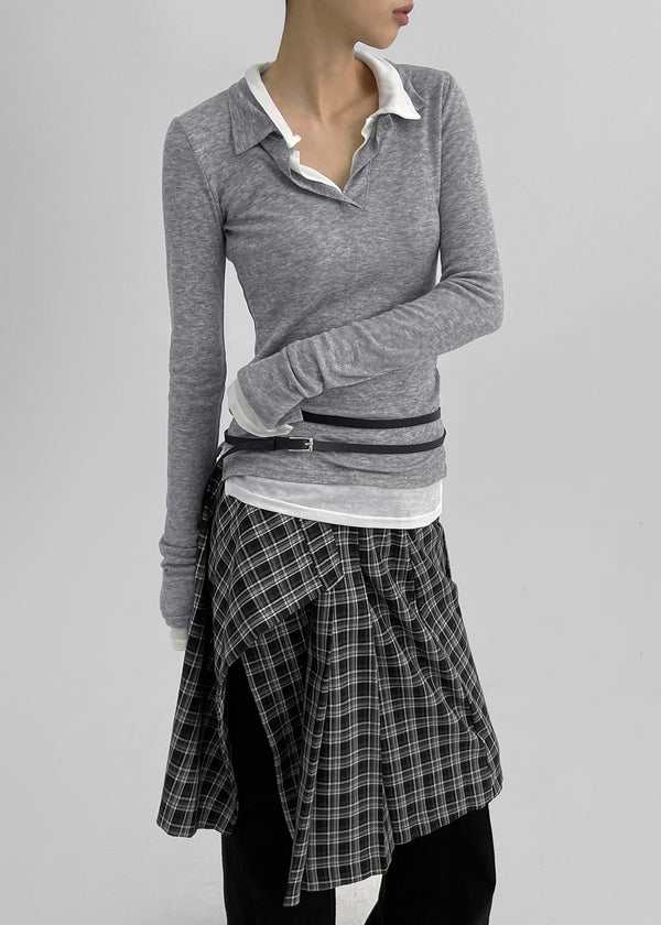 Rotoit Slimfit Collar Long Sleeve T-shirt