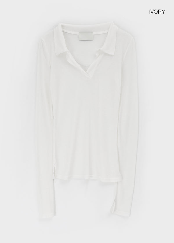 Rotoit Slimfit Collar Long Sleeve T-shirt