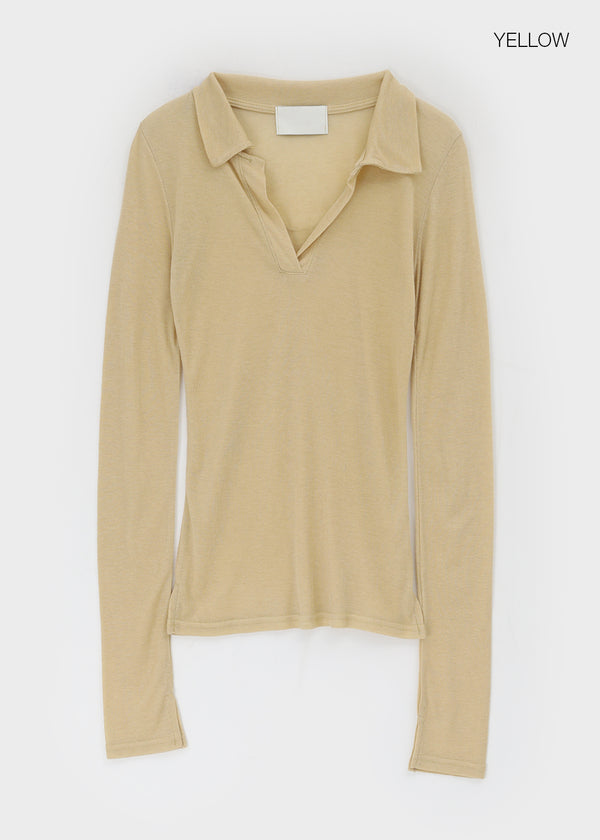 Rotoit Slimfit Collar Long Sleeve T-shirt