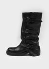 Shuraki Buckle Warmers Middle Boots (Cow Leather)