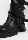 Shuraki Buckle Warmers Middle Boots (Cow Leather)