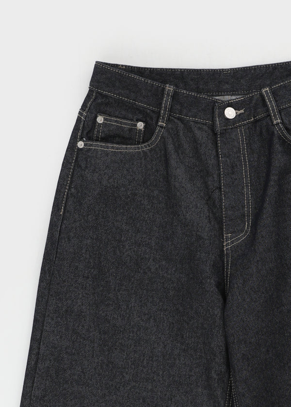 Widusson Non-Fade Balloon Wide Denim Pants