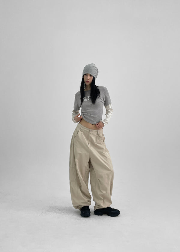 Cohing Stripe Graphic Layered Long Sleeve Tee