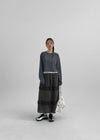 Sheito Check Frill Long Skirt