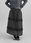 Sheito Check Frill Long Skirt