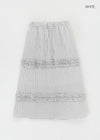 Sheito Check Frill Long Skirt