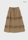 Sheito Check Frill Long Skirt