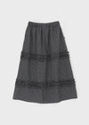 Sheito Check Frill Long Skirt
