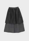Sheito Check Frill Long Skirt